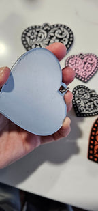 3d Printed Tooled Cowboy Cowgirl Heart Keychain or Purse Charm - Qu!rk Boutique
