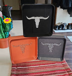 Baha Ranch 3d Print Western Longhorn Cowboy Cowgirl Accessory Tooled Tray - Qu!rk Boutique