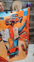 Western Ways Rustic Throw Blanket 60x80 Ultra-Soft Micro Fleece Made in America - Qu!rk Boutique