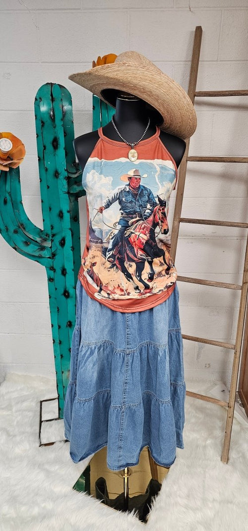 Baha Ranch Ranching Western Tank Top - Qu!rk Boutique
