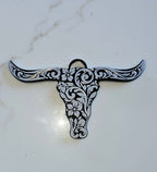 3d Print Tooled Longhorn Keychain or Purse Charm Ornament - Made in America - choice of colors - Qu!rk Boutique