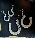 Baha Ranch 3D Print Silver Silk western Earrings Choice of styles Made in America - Qu!rk Boutique