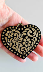 3d Printed Tooled Cowboy Cowgirl Heart Keychain or Purse Charm - Qu!rk Boutique