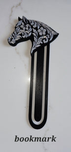 Baha Ranch Year of the Horse Tooled 3d Print Bookmark Keychain Hatpin Magnet Purse Charm Made in America - Qu!rk Boutique