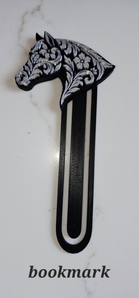 Baha Ranch Year of the Horse Tooled 3d Print Bookmark Keychain Hatpin Magnet Purse Charm Made in America - Qu!rk Boutique