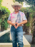 Baha Ranch Retro Pop Western Trail Ride Polo Shirt - Qu!rk Boutique