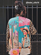 Baha Ranch Retro Pop Western Wild West Leopard Blazer - Qu!rk Boutique