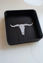 Baha Ranch 3d Print Western Longhorn Cowboy Cowgirl Accessory Tooled Tray - Qu!rk Boutique