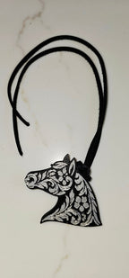 Baha Ranch Year of the Horse Tooled 3d Print Bookmark Keychain Hatpin Magnet Purse Charm Made in America - Qu!rk Boutique