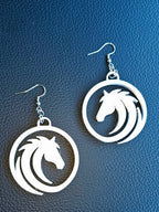 Baha Ranch 3D Print Silver Silk western Earrings Choice of styles Made in America - Qu!rk Boutique