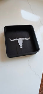 Baha Ranch 3d Print Western Longhorn Cowboy Cowgirl Accessory Tooled Tray - Qu!rk Boutique