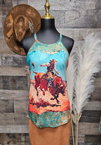 Baha Ranch Eight Second Bull Ride Rodeo Tank Top - Qu!rk Boutique