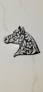 Baha Ranch Year of the Horse Tooled 3d Print Bookmark Keychain Hatpin Magnet Purse Charm Made in America - Qu!rk Boutique