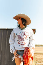 Star Spangled Boots Graphic Sweatshirt - Qu!rk Boutique