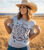 Star Spangled Boots Graphic Tee - Qu!rk Boutique