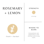 Rosemary + Lemon - Signature Candle - Qu!rk Boutique