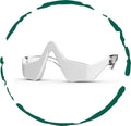 Futuristic white sunglasses with sharp geometric frames, cosmic couture accessory at Qu!rk Boutique