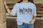 Saddled Horses Graphic Tee - Qu!rk Boutique
