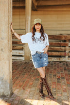 Saddled Horses Graphic Tee - Qu!rk Boutique