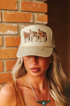 Saddled Horses Trucker Hat - Qu!rk Boutique