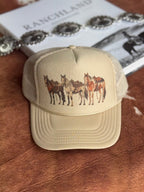 Saddled Horses Trucker Hat - Qu!rk Boutique