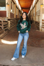 Sequin Duck Camo Patch Sweatshirt - Qu!rk Boutique
