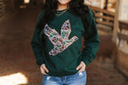Sequin Duck Camo Patch Sweatshirt - Qu!rk Boutique