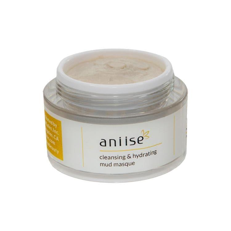Aniise cleansing & hydrating mud masque jar, natural skincare product at Qu!rk Boutique
