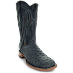 Soto Boots Mens Out of the Wild Black Ostrich Print Boots H50031 - Qu!rk Boutique