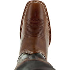 Miel Square Toe Leather Cowboy Boots - Qu!rk Boutique