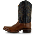 Miel Square Toe Leather Cowboy Boots - Qu!rk Boutique