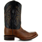 Miel Square Toe Leather Cowboy Boots - Qu!rk Boutique