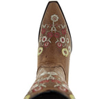 Women's Snipped Toe Western Boots | Floral Showstopper Cowgirl Boots (M50044) - Qu!rk Boutique