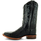 Black Caiman Belly Print Men's Cowboy Boots H4001 - Qu!rk Boutique