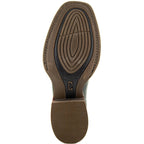 Black Square Toe Leather Cowboy Boots H4002 - Qu!rk Boutique