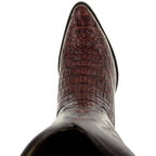 Soto Boots Men's Gator Tail Print Cowboy Boots Cognac (H7006) - Qu!rk Boutique