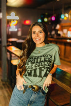 Spoiled Blue Collar Wife Graphic Tee - Qu!rk Boutique