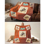 Old Rodeo Western Throw Blanket 60" x 80" Ultra Soft Made in America - Qu!rk Boutique