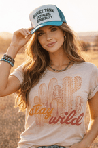 Stay Wild Cactus Graphic Tee - Qu!rk Boutique