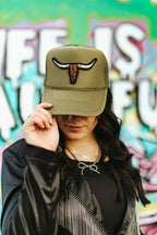 Steer Skull Patch Trucker Hat - Qu!rk Boutique