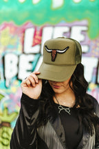 Steer Skull Patch Trucker Hat - Qu!rk Boutique