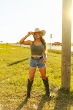 The Original, Viral Boot Stitch Western Tank Top - Qu!rk Boutique