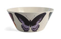Artist-designed bowl with large purple butterfly illustration, available at Qu!rk Boutique.