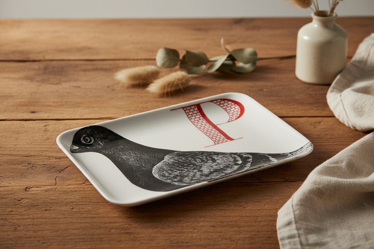 P Pigeon Alphabet Tray