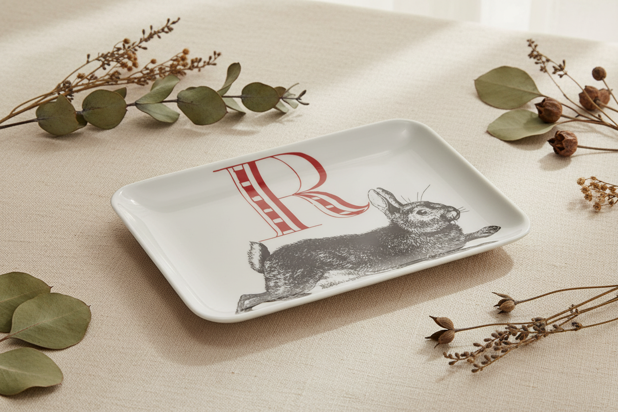 R Rabbit Alphabet Tray