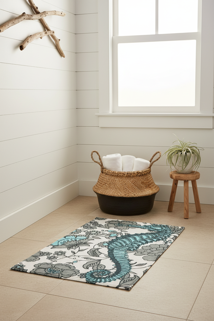Seahorse Vineyard Bath Mat 24"x36"