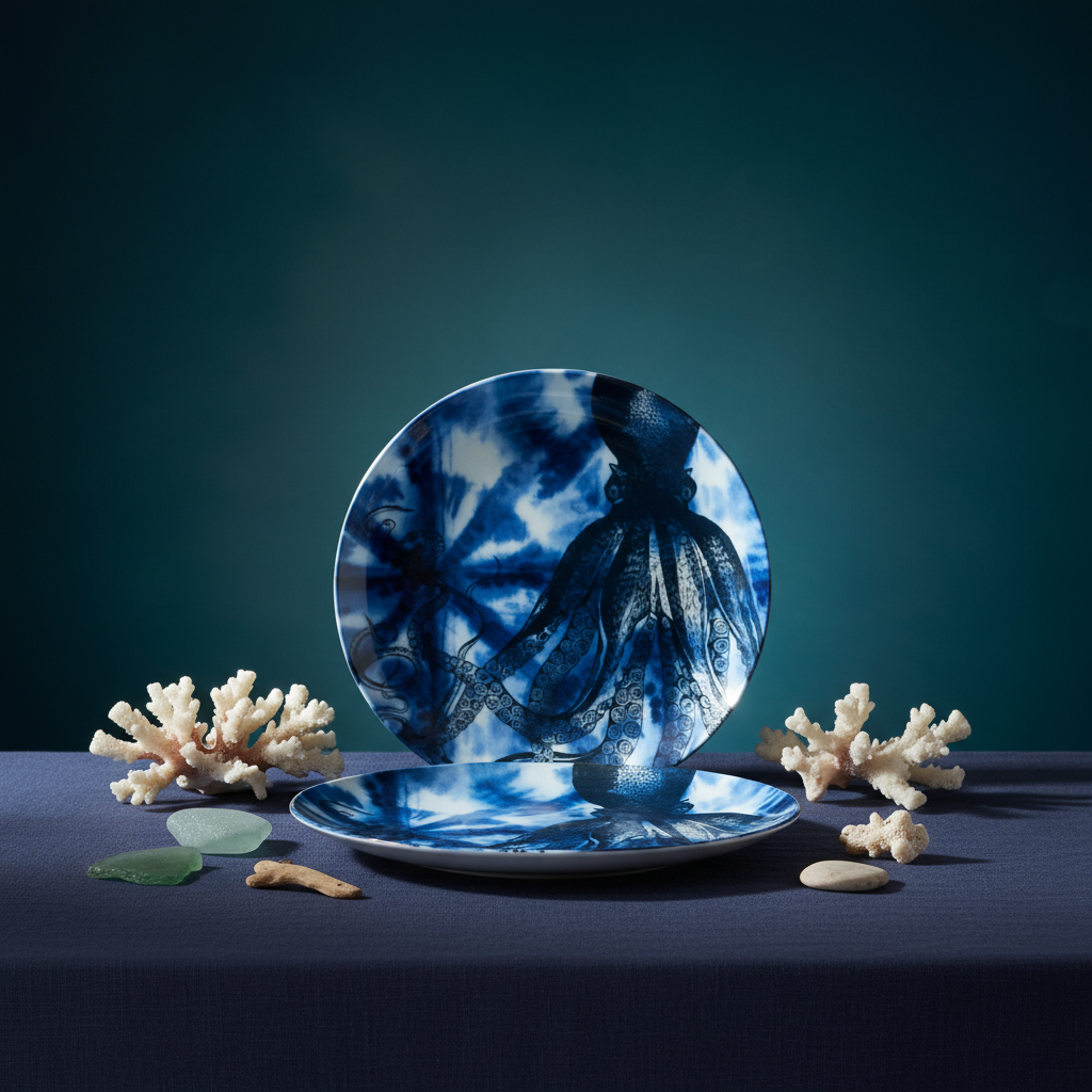 Shibori Dinner Plate S/4