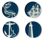 Scrimshaw Dinner Plate S/4 - Qu!rk Boutique