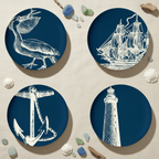 Scrimshaw Dinner Plate S/4 - Qu!rk Boutique