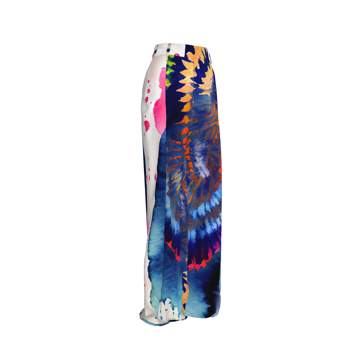 Shibori Cosmic Galaxy Pleated Twill Trouser Pants - Qu!rk Boutique